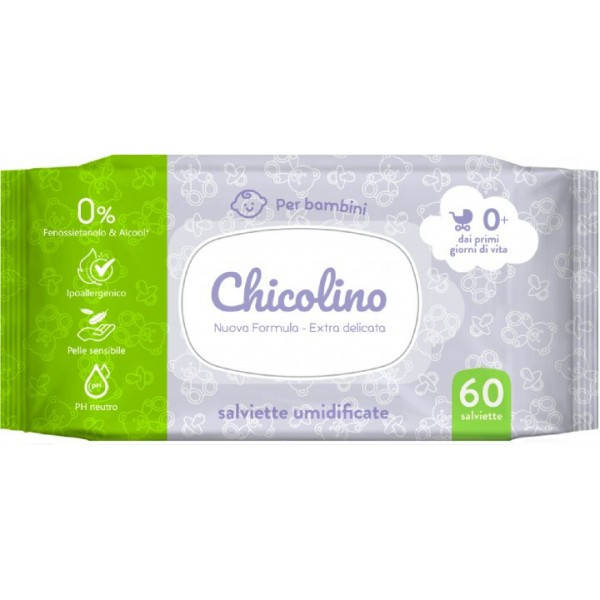 

Салфетки влажные Chicolino для детей с первых дней жизни, 60 шт