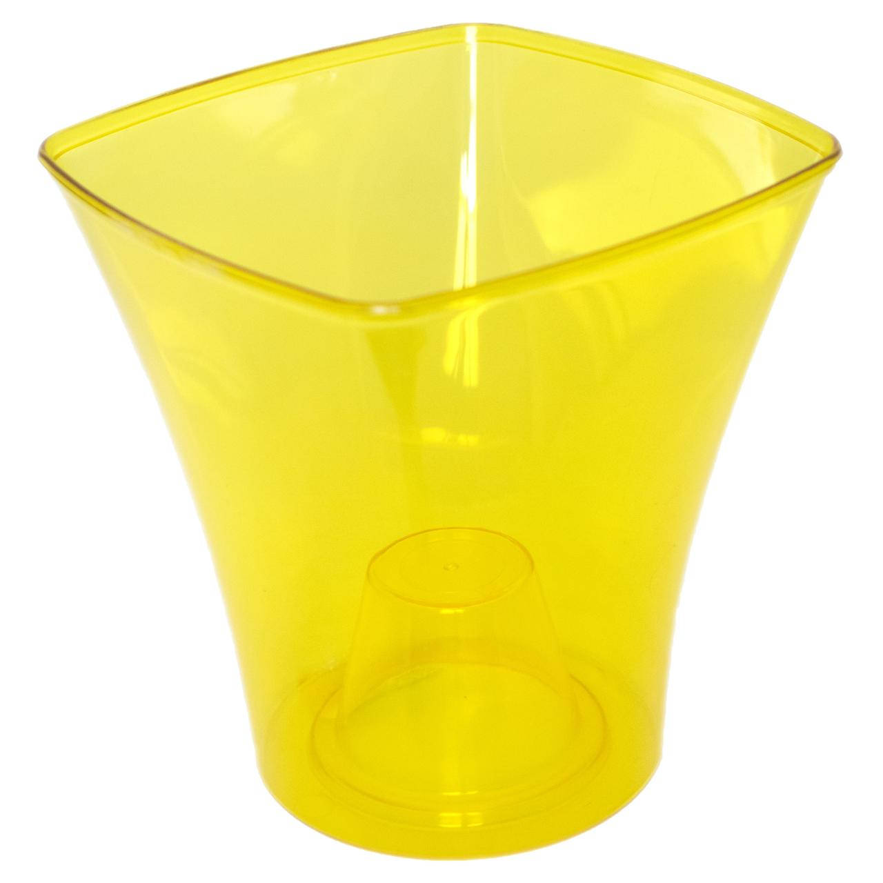 

Кашпо для орхидей Квадро 14.5х15 см 1.5 л желтый Эталон