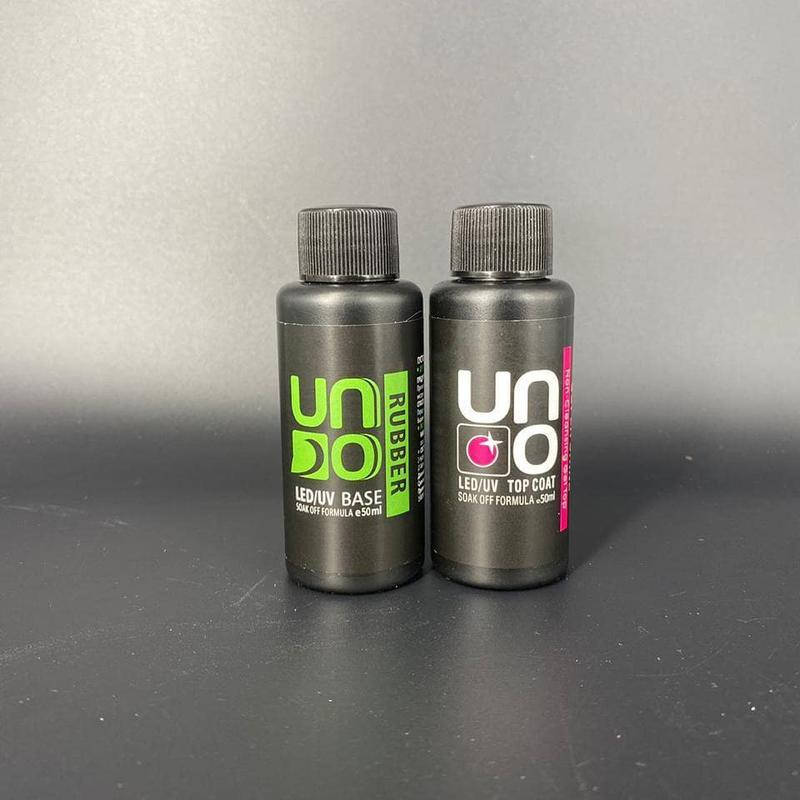 

НАБОР БАЗА + ТОП UNO RUBBER BASE И UNO TOP SUPER SHINE, 50 МЛ