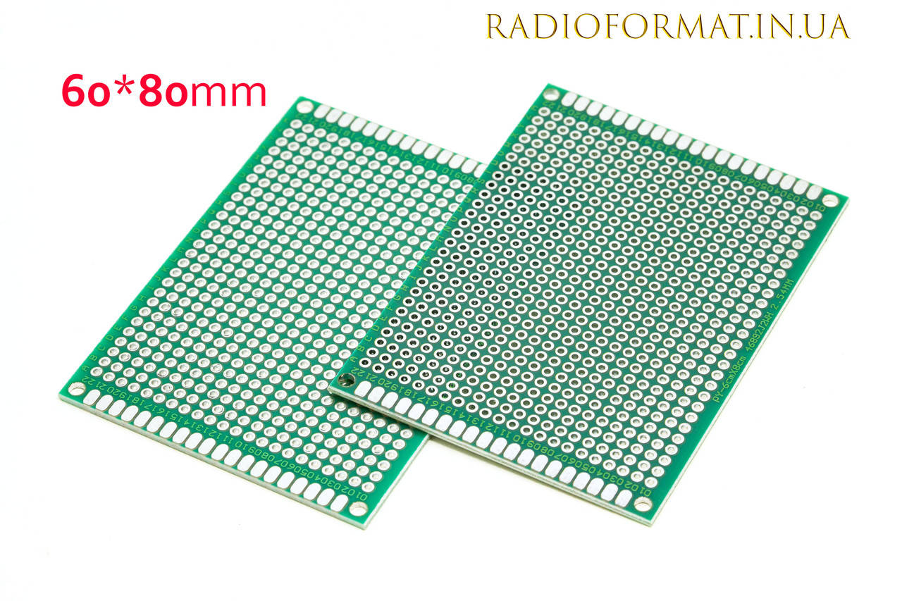 

Плата макетная 60*80 мм двухсторонняя c металлизацией