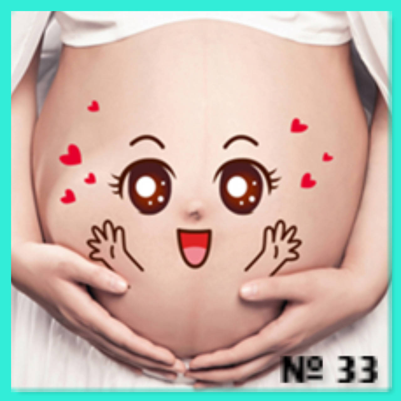 

Наклейка на беременный животик для фотосессии №33