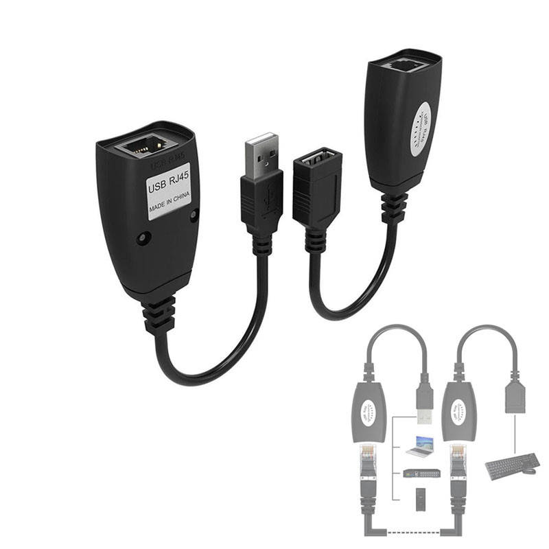 

USB удлинитель по RJ45 витой паре до 50м, комплект