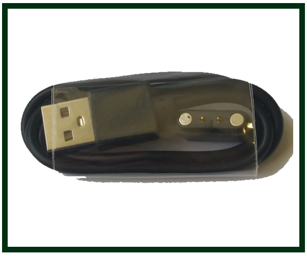 

Дата кабель для смарт часов магнитный (2 pin) 4mm*12,5mm, черный