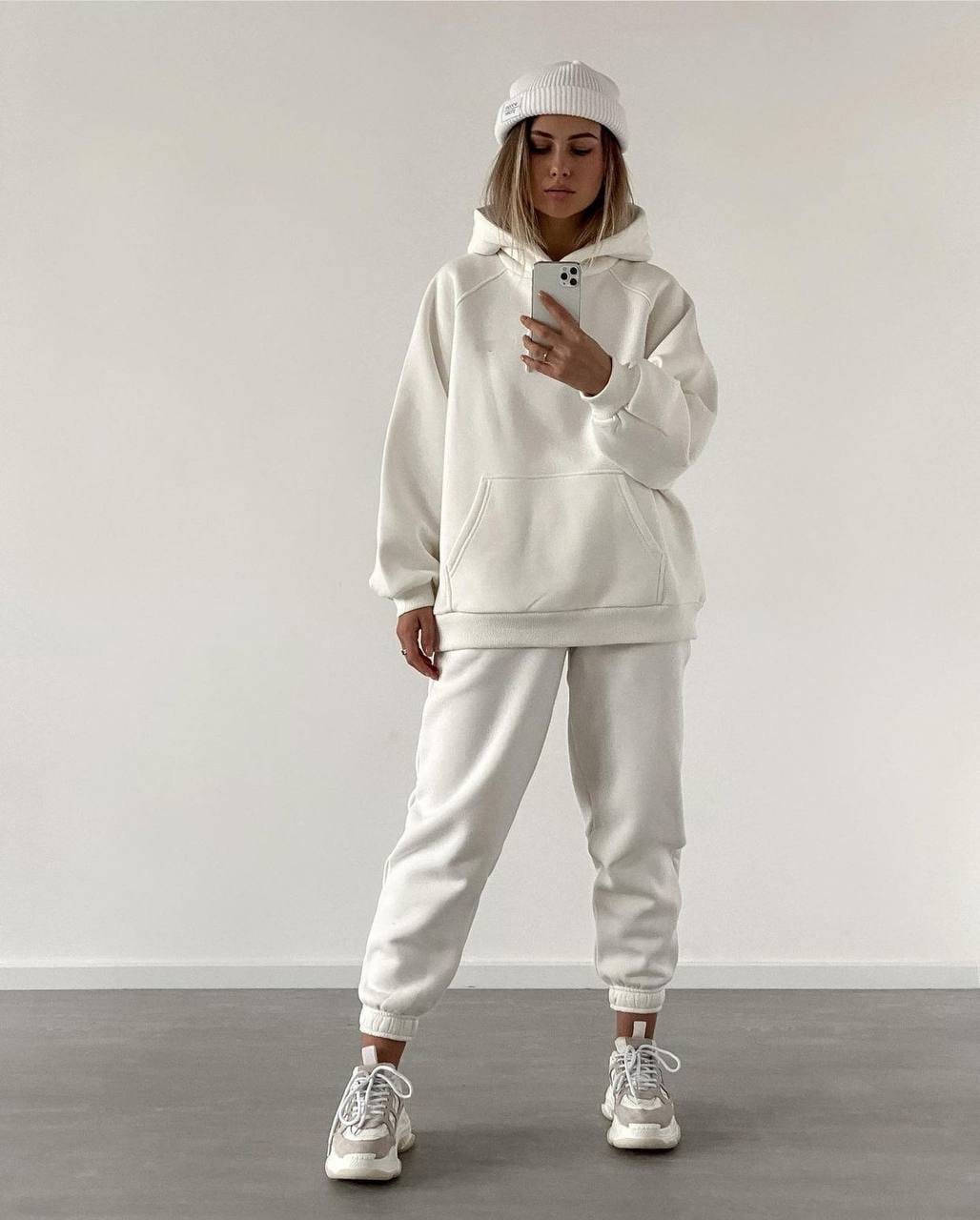 

Костюм спортивный женский оверсайз БАТАЛ и НОРМА с обьемной кофтой Размер: 42-46, 48-52