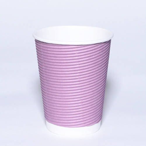 

Гофро-стакан бумажный 430мл (25шт) лавандовый Ø90