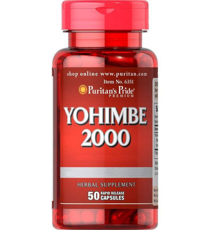 

Жироспалювач Puritan's Pride Yohimbe 2000 mg 50 caps