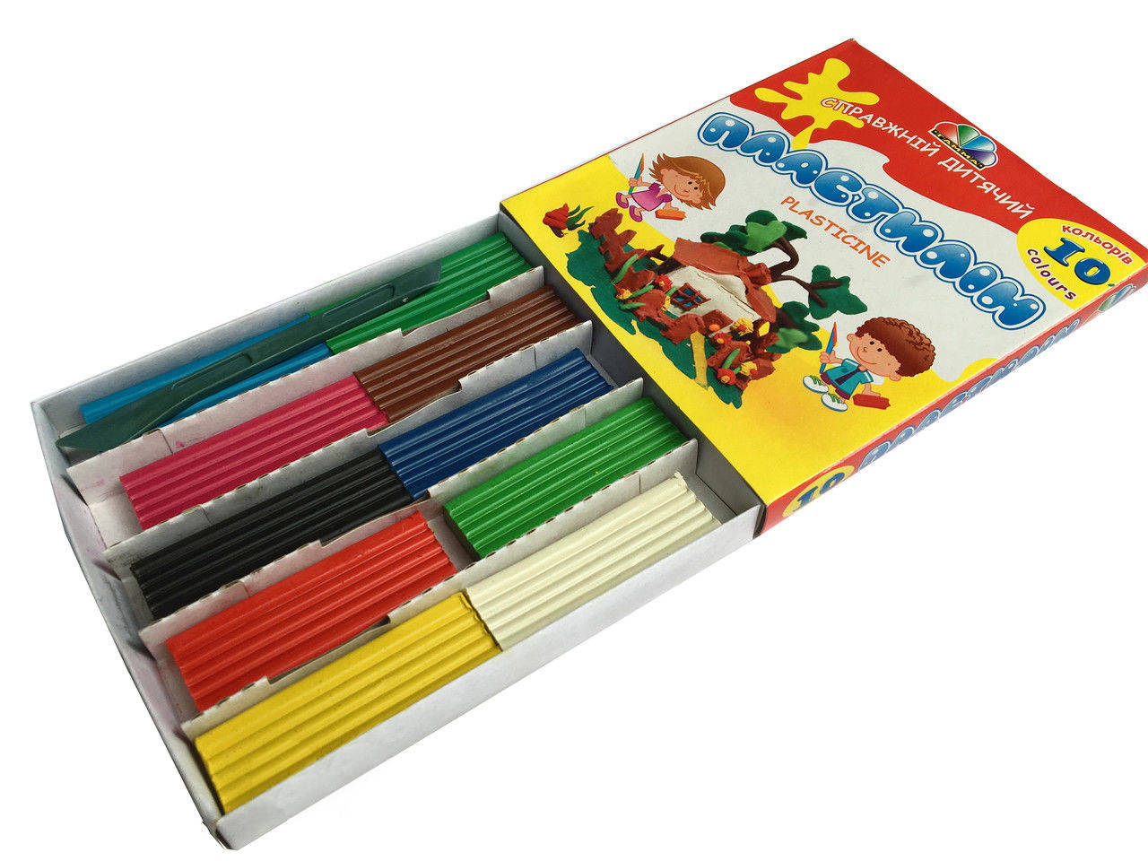 

Пластилин 10 цв. Гамма "Увлечение" 200 гр, Разные цвета