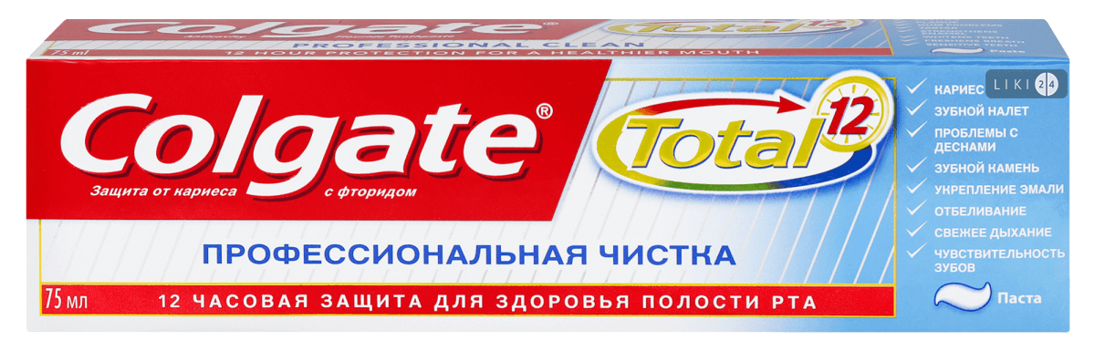 

Зубная паста COLGATE Total 12 Профессиональная чистка 75 мл