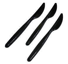 

Нож одноразовый черный 17 см, упаковка