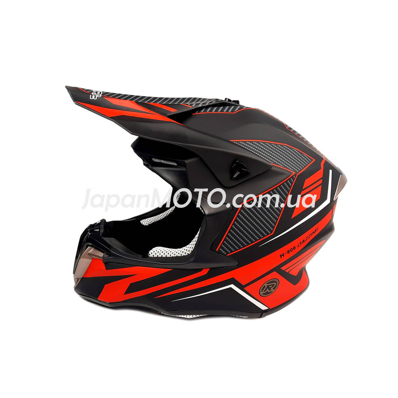 

Шлем кроссовый EXDRIVE (size: , черно-красный матовый, EX-806 Dazzing, Черный