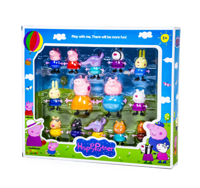 

Игровой набор фигурок Свинка Пеппа Happy Partner 14 шт