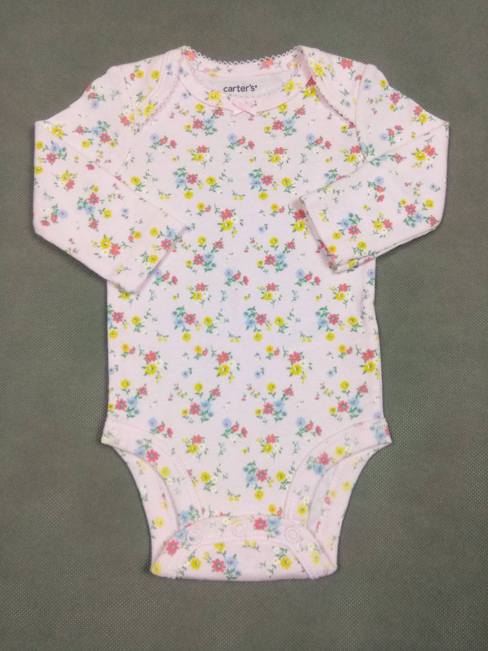 

Бодик с длинным рукавом для девочки Картерс, nb (46-55см)