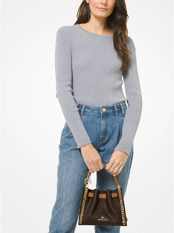 

Сумка Michael Kors Mina Small Logo Crossbody Bag Brn/Acorn (32S1G4MC1B), Коричневый