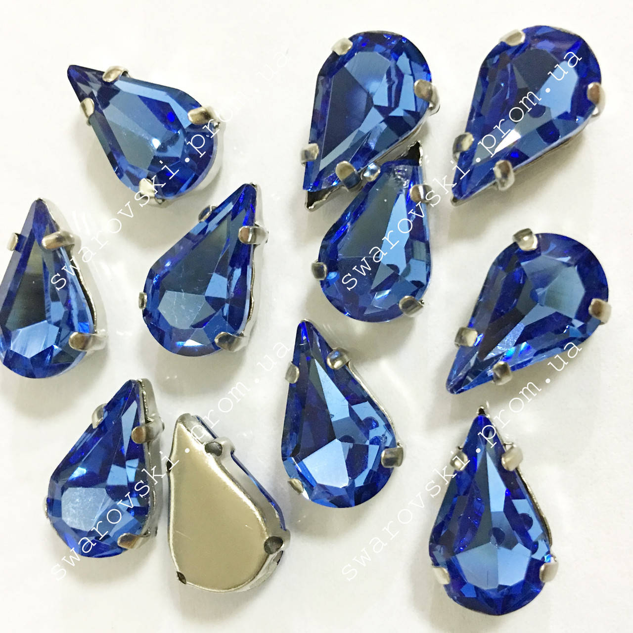 

Cтразы в цапах, Капля, Размер 8x13, Цвет Sapphire, 1шт