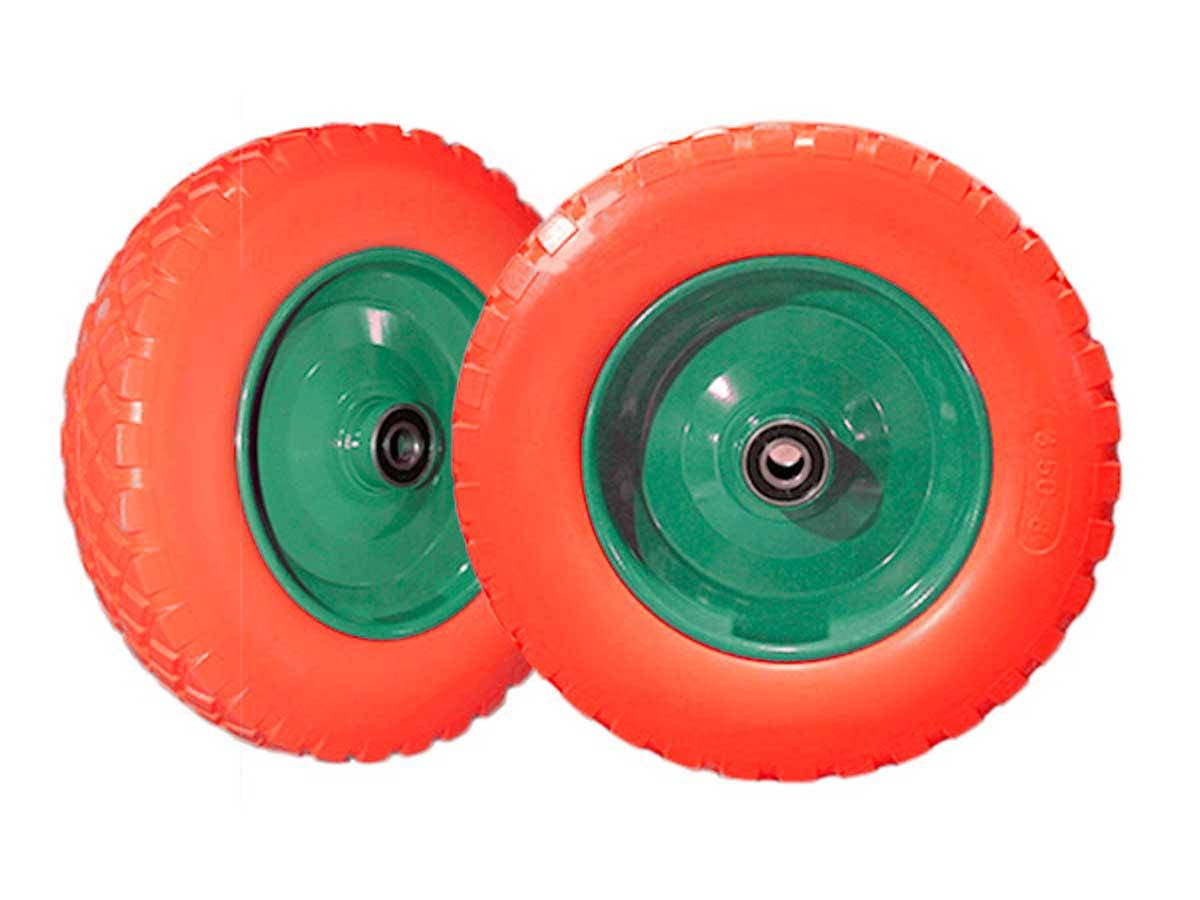 

Колесо для тачки полеуритановое 370х20х85мм (3.5х8) FORTUNE