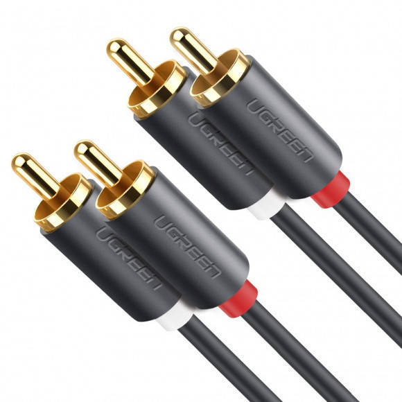 

Мультимедийный кабель UGREEN 2RCA to 2RCA Audio Cable 2 м Black (AV104), Черный