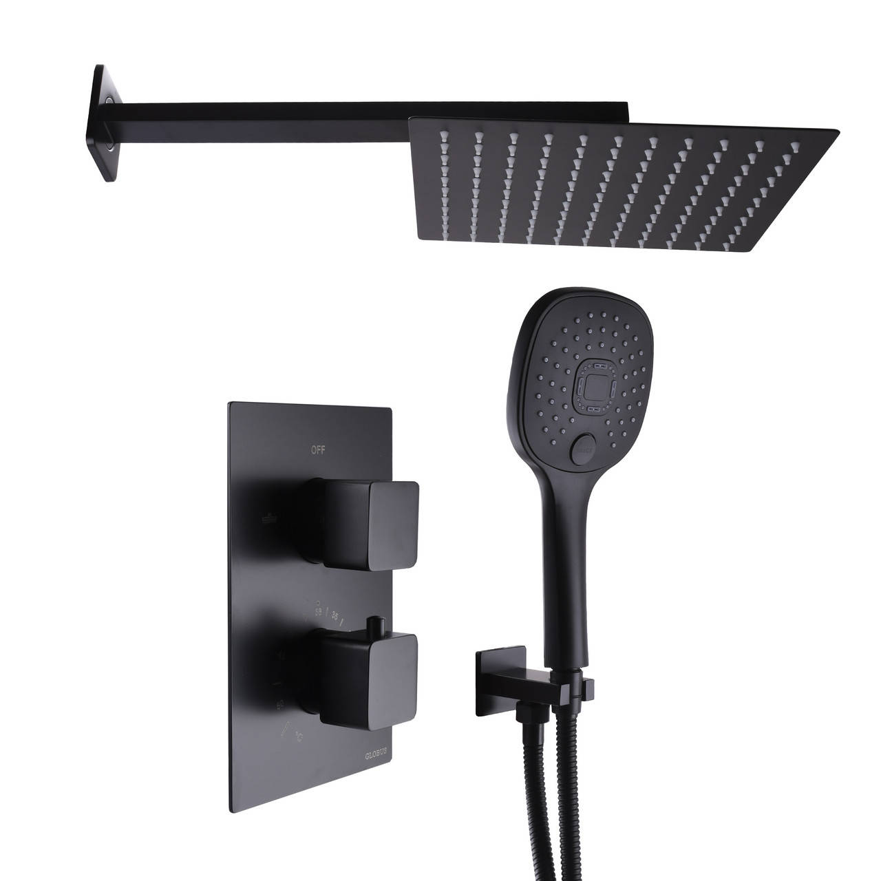 

Душевая система Globus Lux GLM-405-BB-TT-SMART термостатическая, Черный