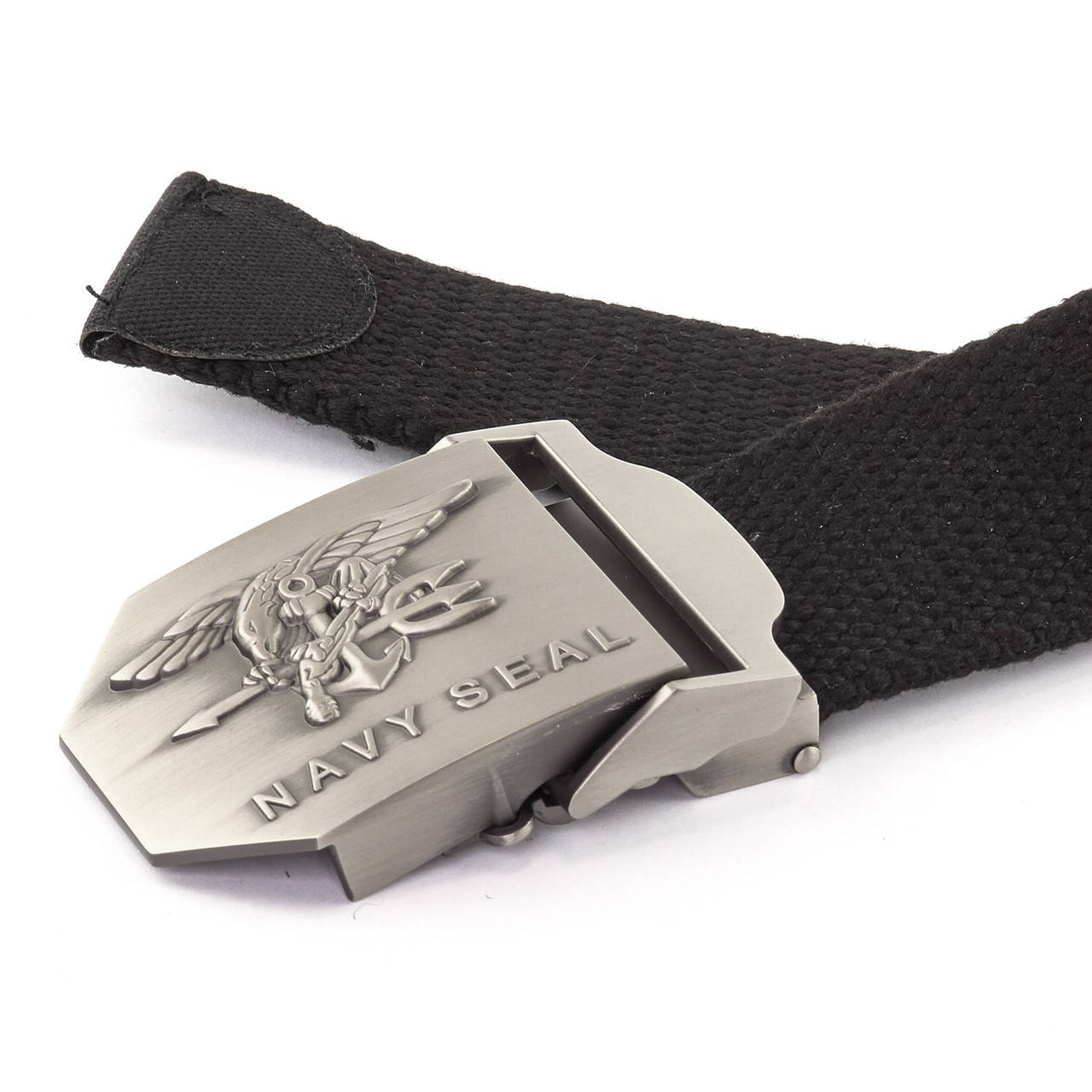 

Брючный брезентовый ремень ширина 38 мм Mil-tec US NAVY SEAL черный