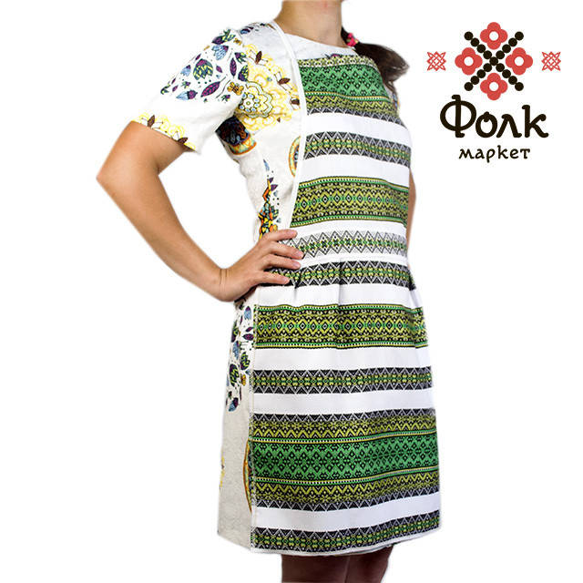 

Фартук кухонный женский с узором, Зелёный