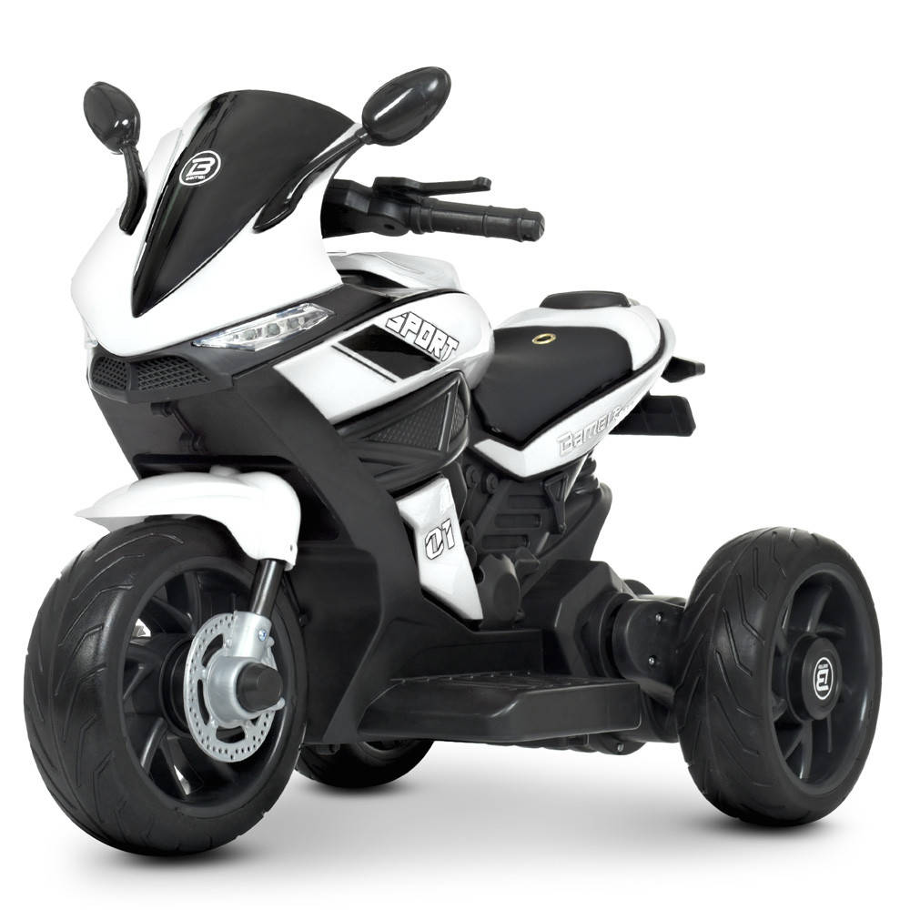 

Детский мотоцикл трехколесный (2 мотора 35W, MP3, USB) Bambi M 4454EL-1 Белый