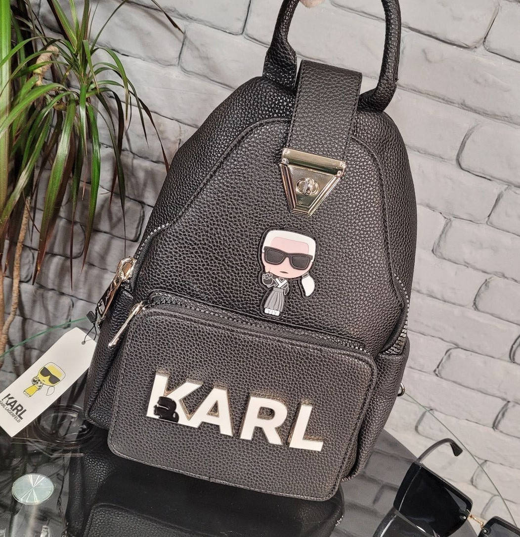 

Женский модный рюкзак Karl Lagerfeld Карл Лагерфельд черный
