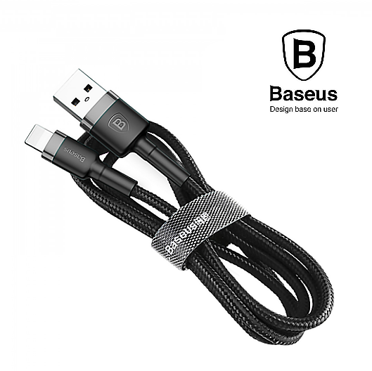 

Кабель USB Lightning для техники Apple шнур лайтнинг на юсб 2.4A Baseus 1м (черный)