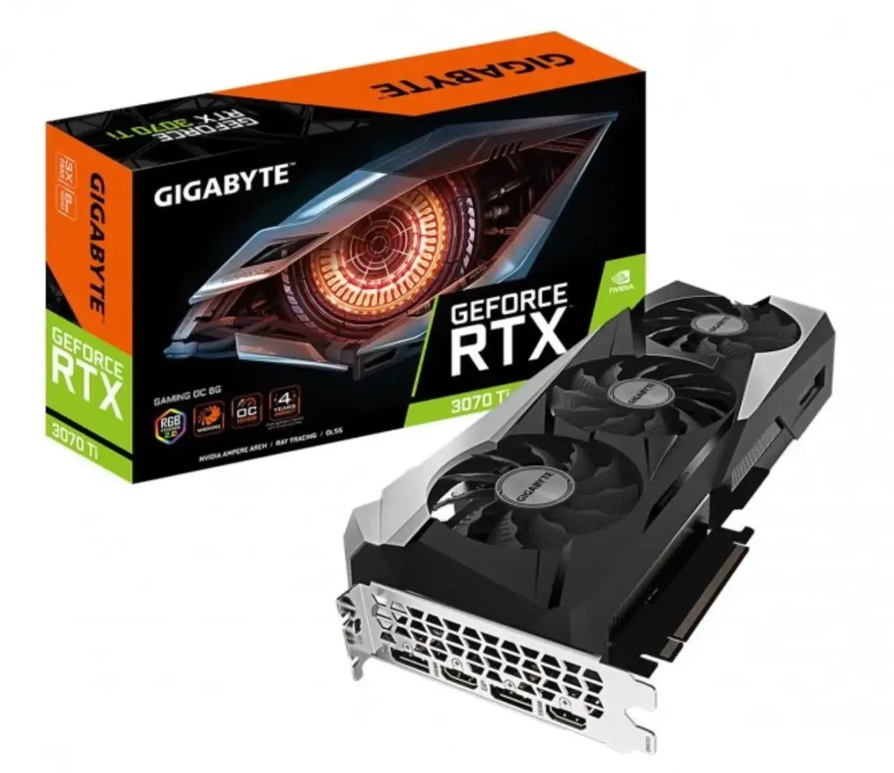 

Видеокарта Gigabyte GeForce RTX 3070 Ti GAMING OC 8GB (GV-N307TGAMING OC-8GD)