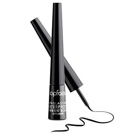 

TopFace Подводка для век водостойкая Carbon Black PT406, Черный