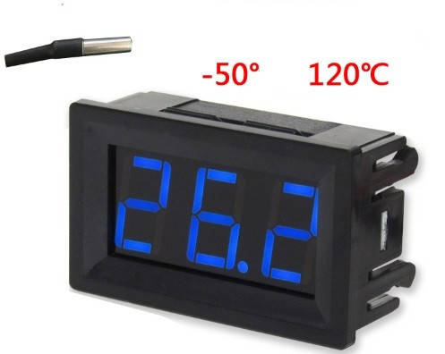 

Термометр электронный 12v(синие цифры)