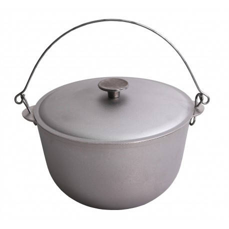 

Казан походный алюминиевый литой с крышкой и дужкой Биол К1500т