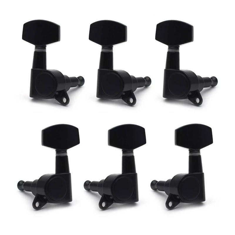 

Колки для электрогитары и акустической гитары 3L+3R большие ручки черные