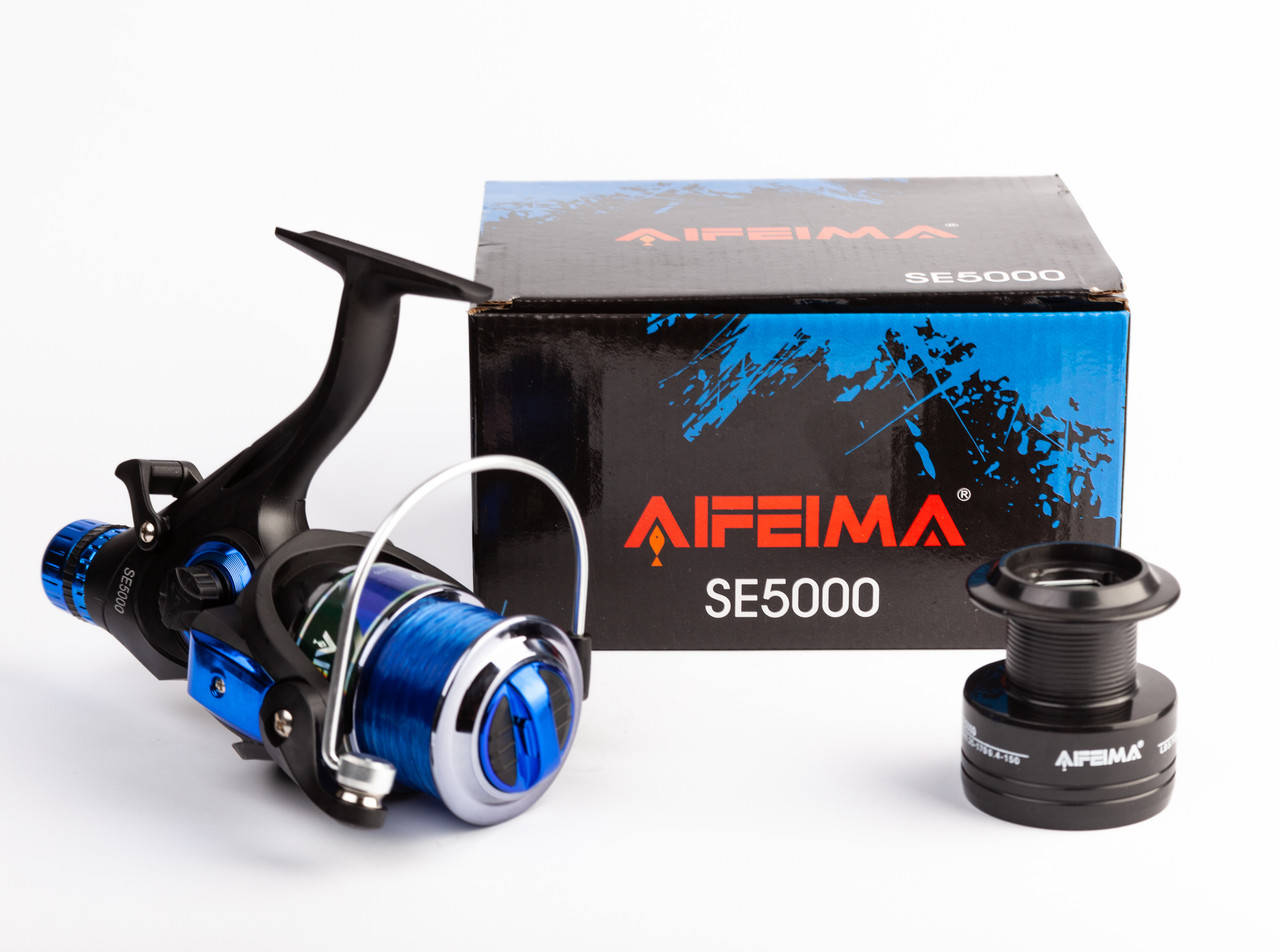 

Катушка Feima SE  6+1bb Blue с бейтраннером и леской, Синий