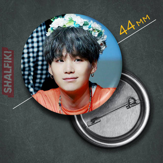 

"Мин Юнги / Suga (БТС / BTS)" значок круглый на булавке Ø44 мм