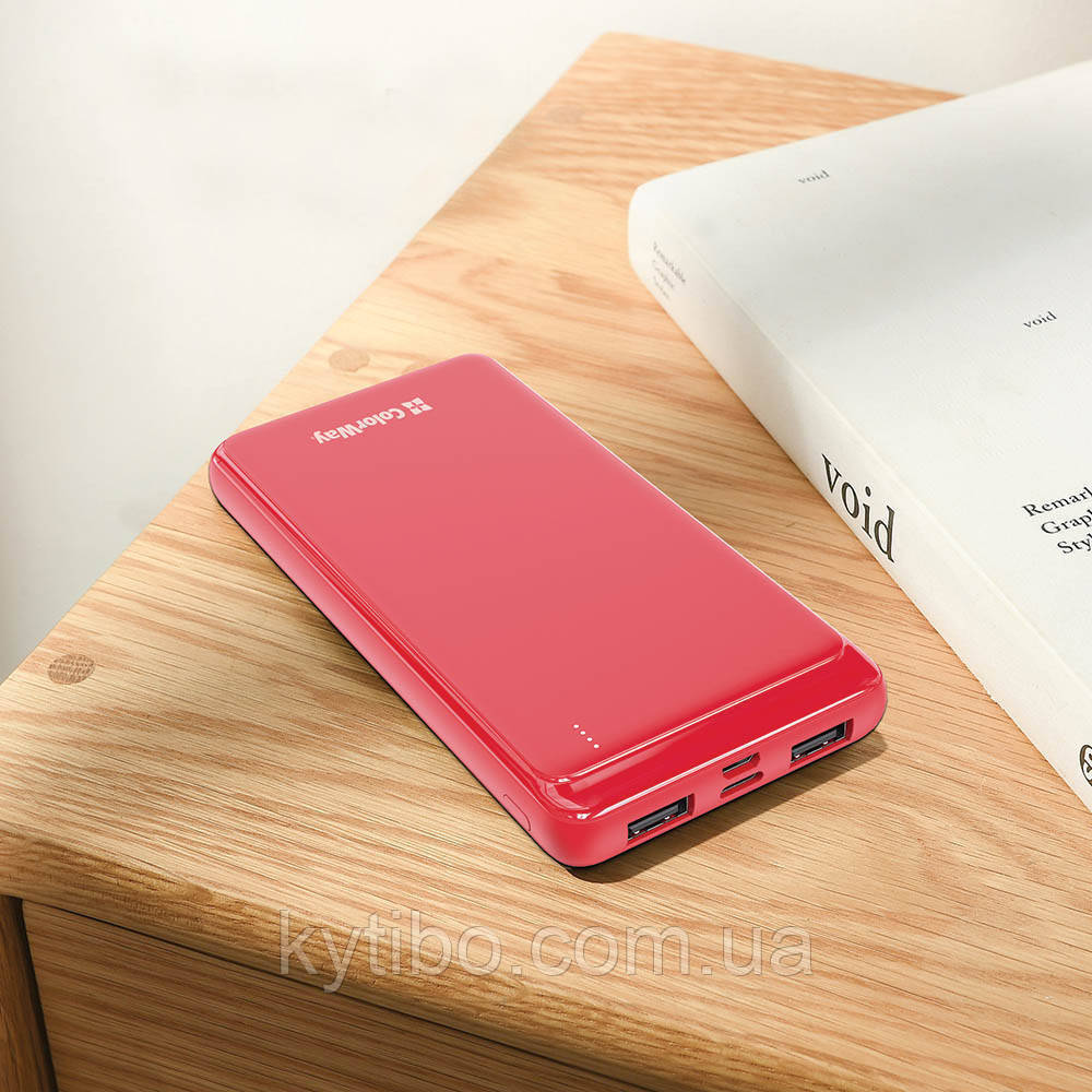 

ColorWay Power Bank 10 000 mAh Slim, Red