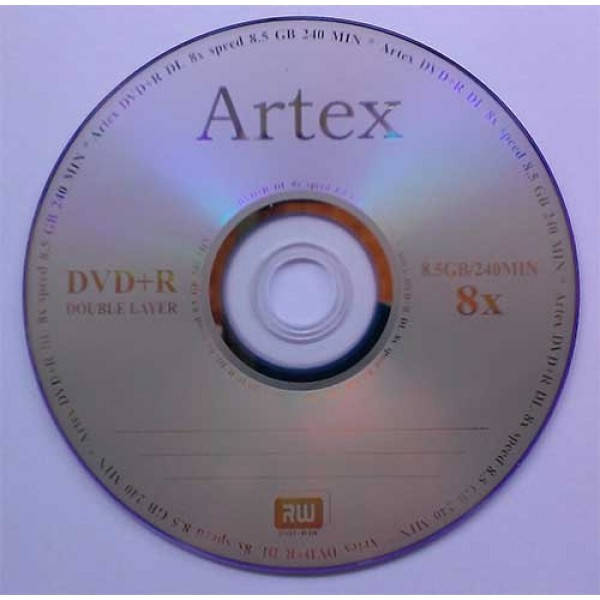 

DVD+R 8.5GB DL Artex Bulk50 8x