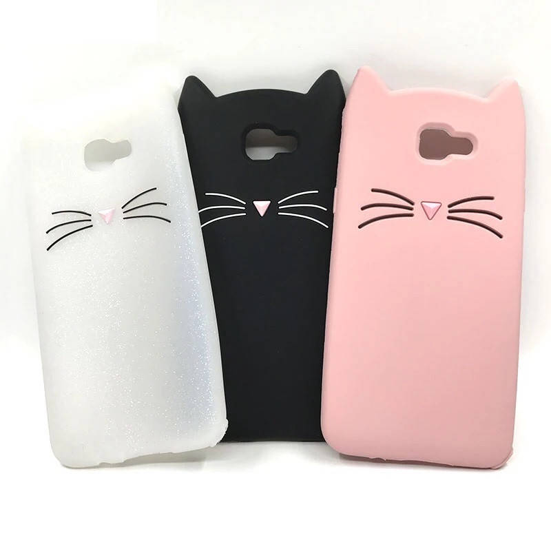 

3D Чехол для Samsung Galaxy J5 Prime (G570F) Котик с ушками и усиками, Разные цвета