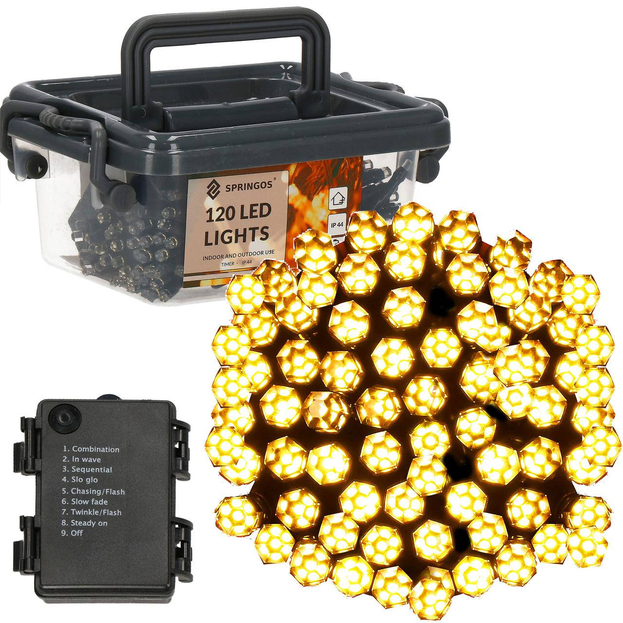 

Гирлянда на батарейках Springos 9 м 120 LED CL0174 Warm White