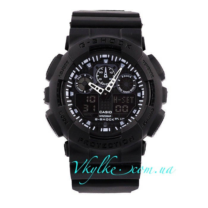 

Часы Casio G-Shock GA-100 черные с черным