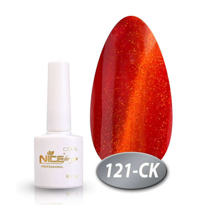 

Гель-лак Nice cool кошачий глаз 121-С красно-оранжевый 8,5 мл