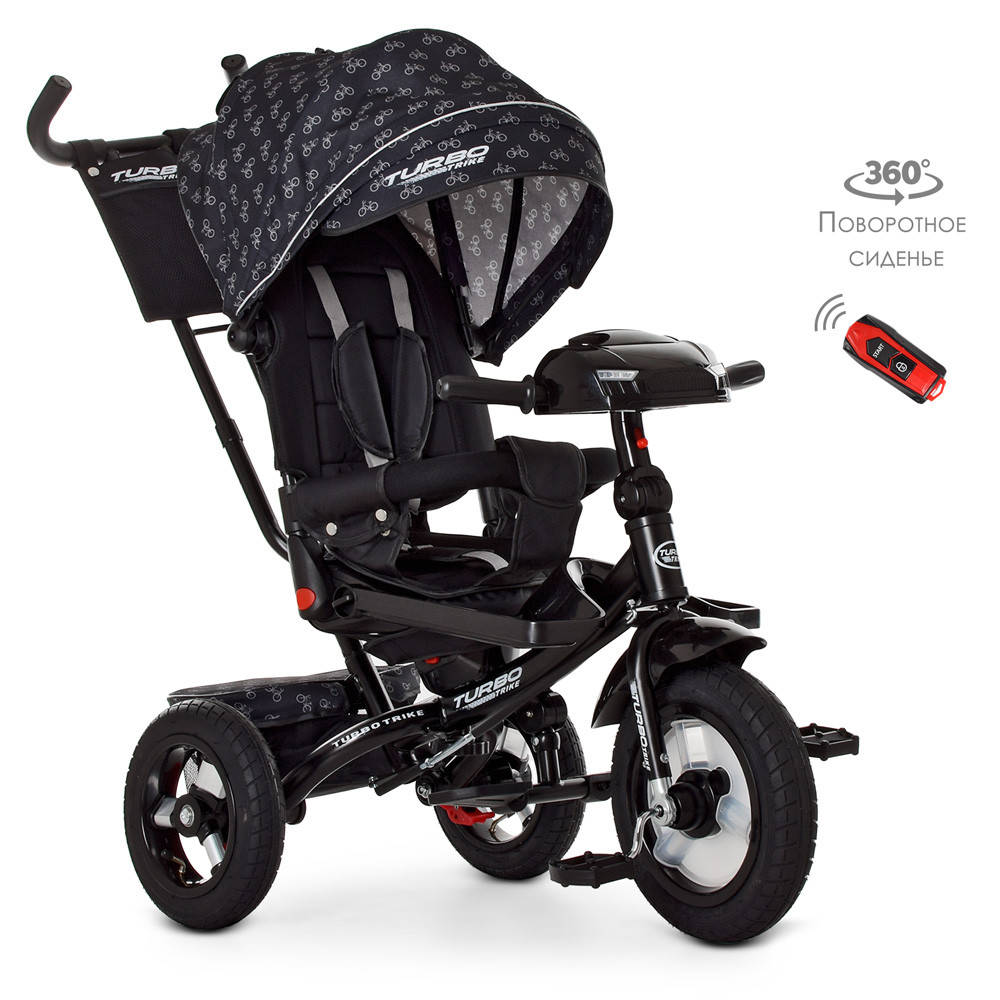 

Велосипед трехколесный M 4060HA-22V черный TURBOTRIKE
