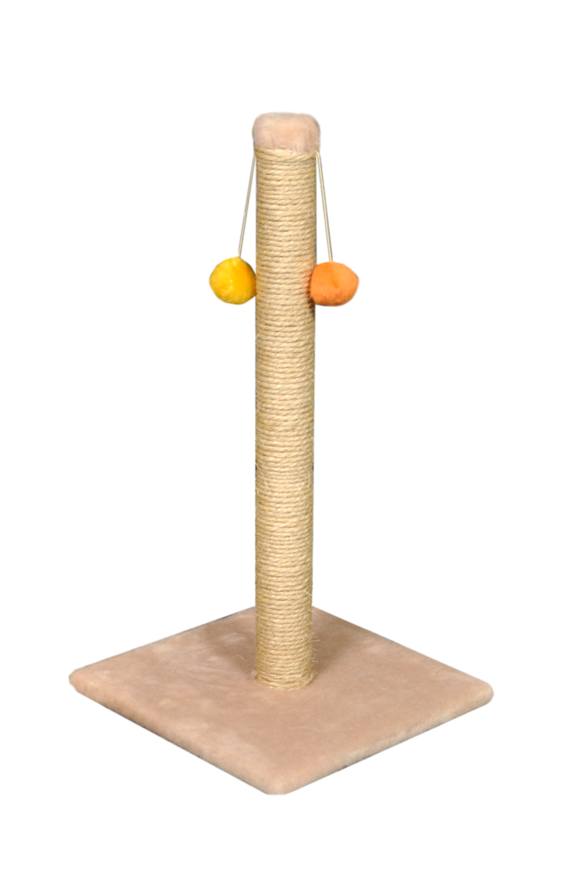 

Когтеточка (дряпка) Мур-Мяу "Столбик-2" в джутовой веревке Бежевая