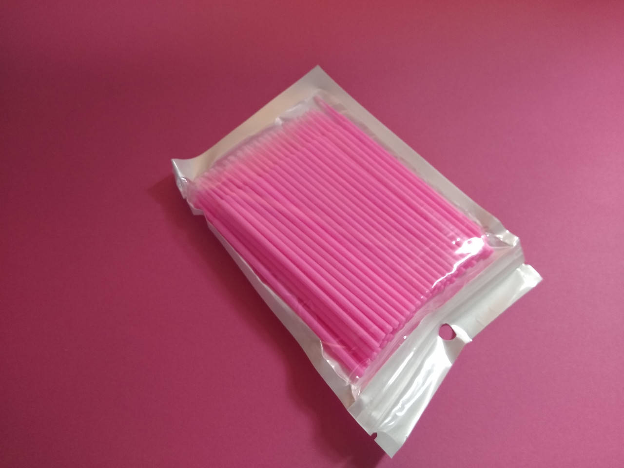 

Микробраши микроапликаторы средние размер М 2.0 мм розовые в пакете 100 шт