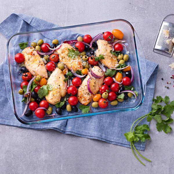 

Прямоугольная форма для духовки из жаропрочного стекла PYREX CLASSIC 35*23 см, Прозрачный