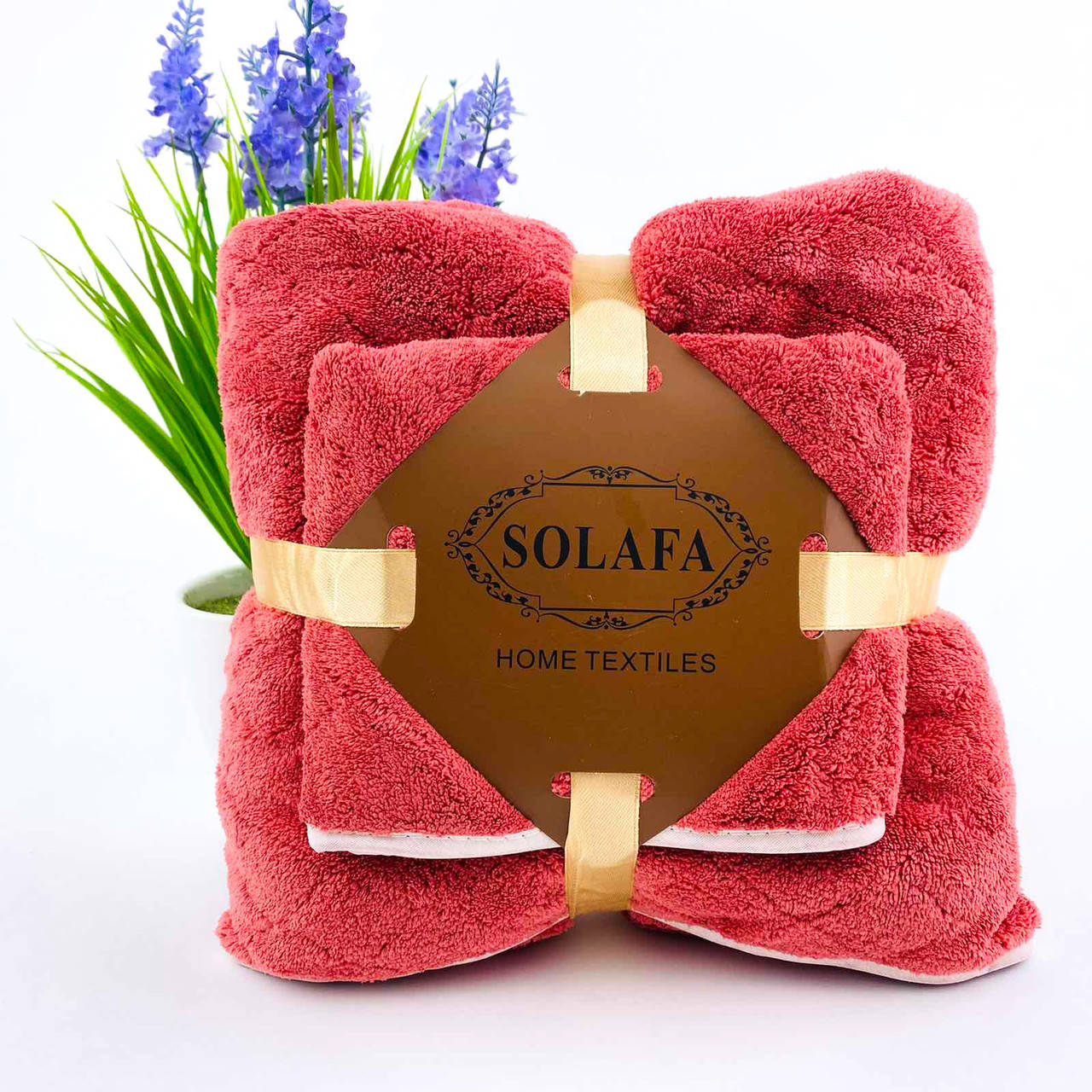 

Комплект полотенец Solafa (микрофибра) красный