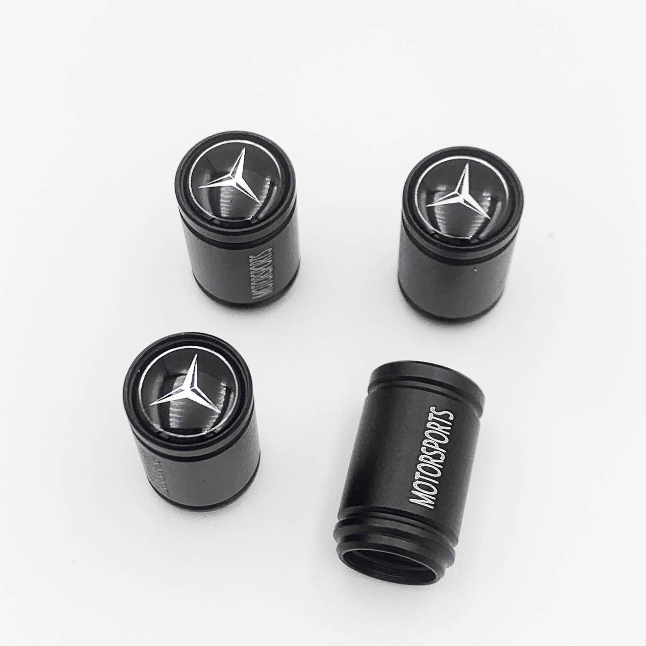 

Защитные колпачки на ниппеля Motosport Mercedes Benz (Мерседес) 4 шт Черная