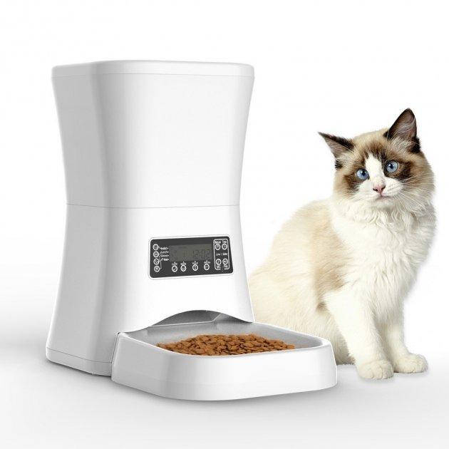 

Кормушка для кошек и собак автоматическая Pet-U M20-9, 3.9л. Белая, Белый
