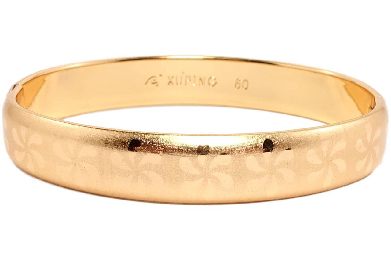 

Браслет Xuping Позолота 18K "Напыление цветочный орнамент" ø 6,5см