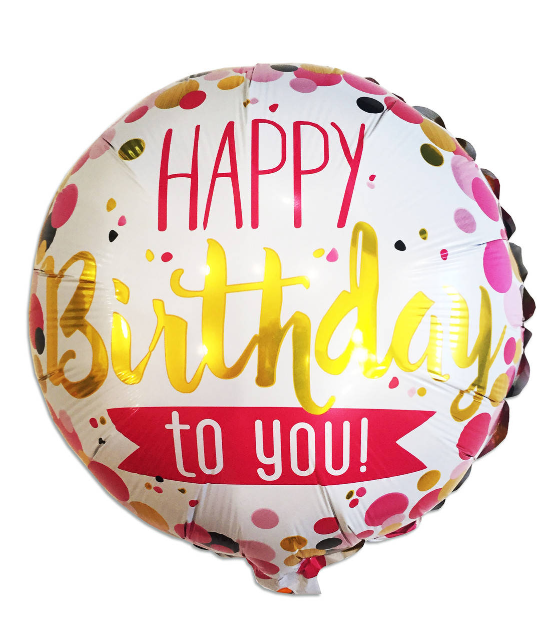 

Шар фольгированный круглый "Happy Birthday to you!" конфетти (Китай), Разные цвета