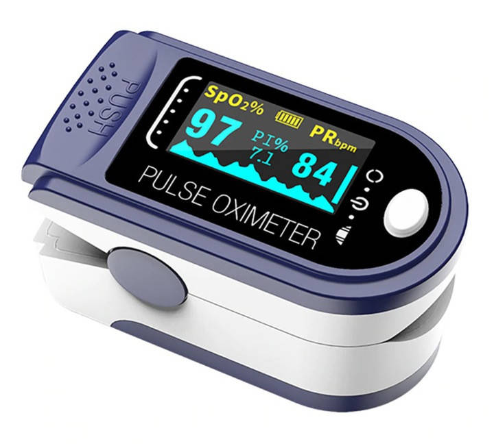 

Пульсоксиметр цифровой на палец SPO2 PR, Синий