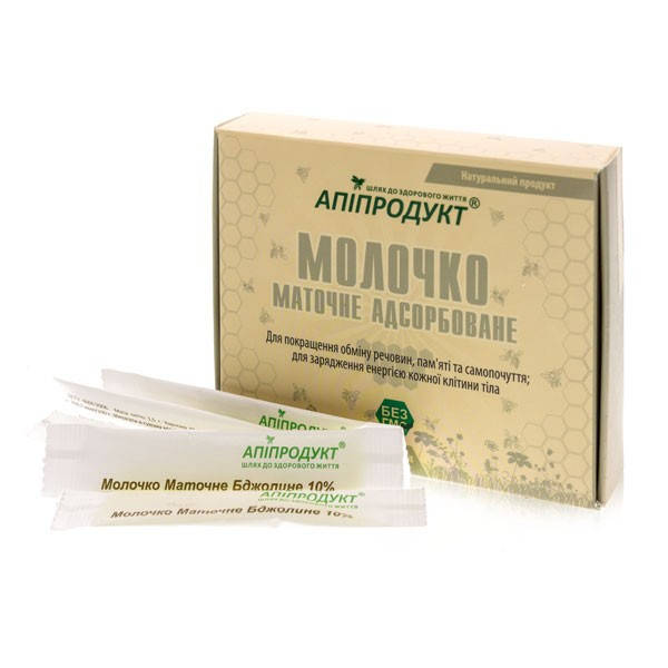 

Маточне молочко (королівське желе) адсорбоване, 25 стіків по 1,5 г